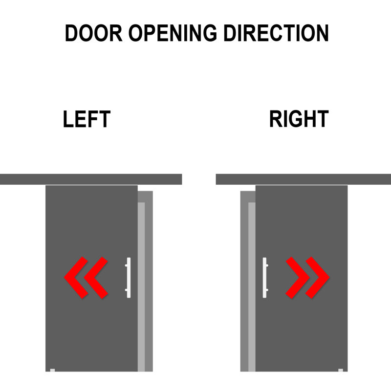 GlassDoor.us 84'' Glass with Installation Hardware Kit Barn Door
